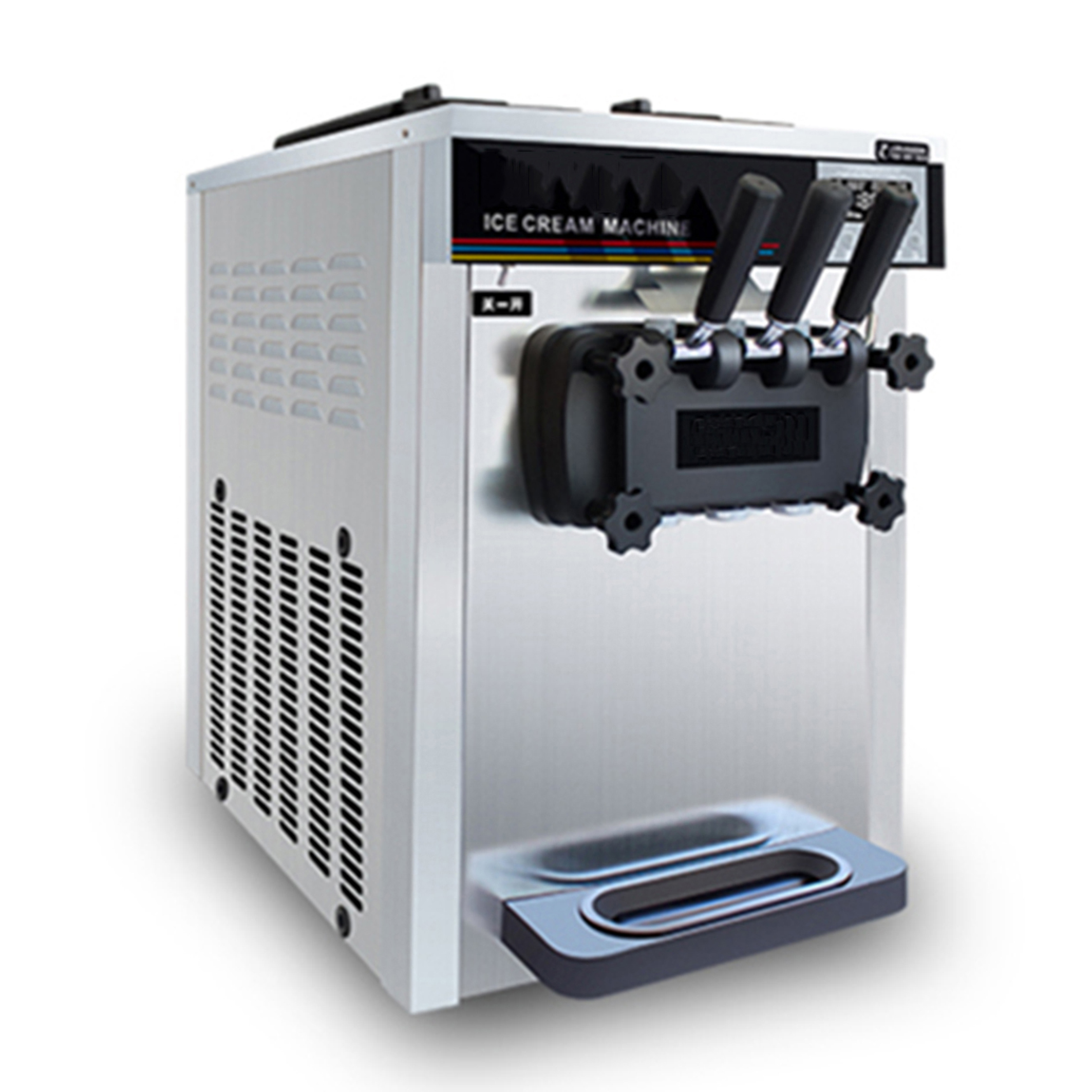 Commercial soft serve ice cream machine with pre-cooling optional